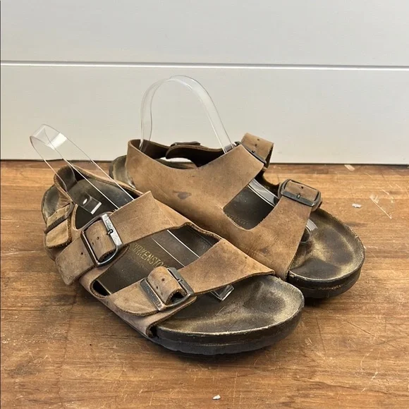 Birkenstock Milano Brown Sandals size 42 s-l400.jpg main image 4